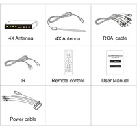 HDTV автомобильный DVB-T2 DVB-T MULTI PLP цифровой ТВ-приемник автомобильный DTV-приставка с 4-тюнером антенной — изображение 2