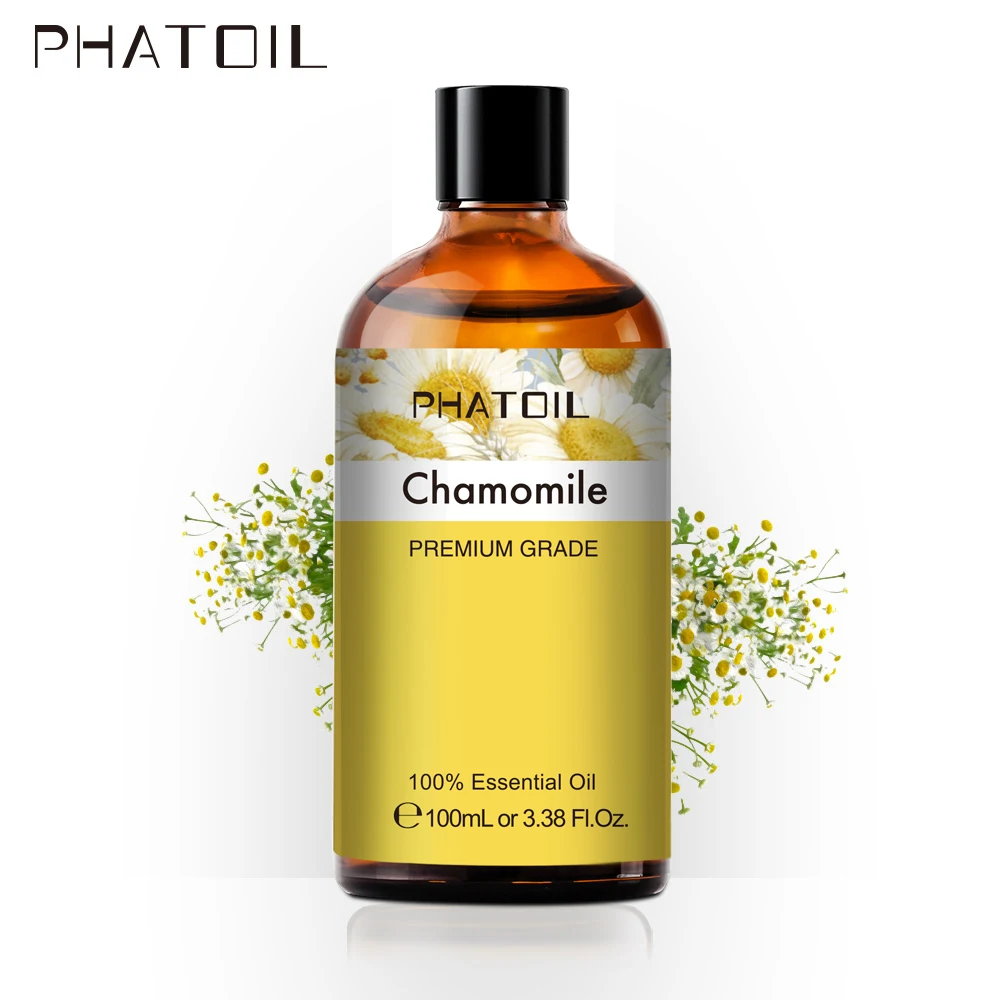 100ml Chamomile Pure Natural Essential Oils Aromatherapy Diffusers Lavender Vanilla Grapefruit Lemon Ylang Ylang Tea Tree Aroma metal diffusers iron art aromatherapy machines essential oil nebulizer openwork pattern air humidifier auto off for rooms 100ml