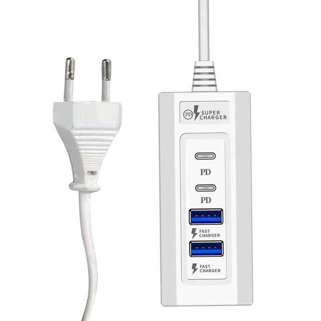 Station de charge rapide PD 20W, chargeur USB, interrupteur d'alimentation, prise  USB C, alimentation PD, charge rapide, plusieurs ports muraux - AliExpress