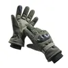 JSJM Tactical Gloves Men Winter Velvet Thickened Warm Gloves Long Finger Touch Screen Anti-Slip Full Finger Gloves Ski Gloves 1