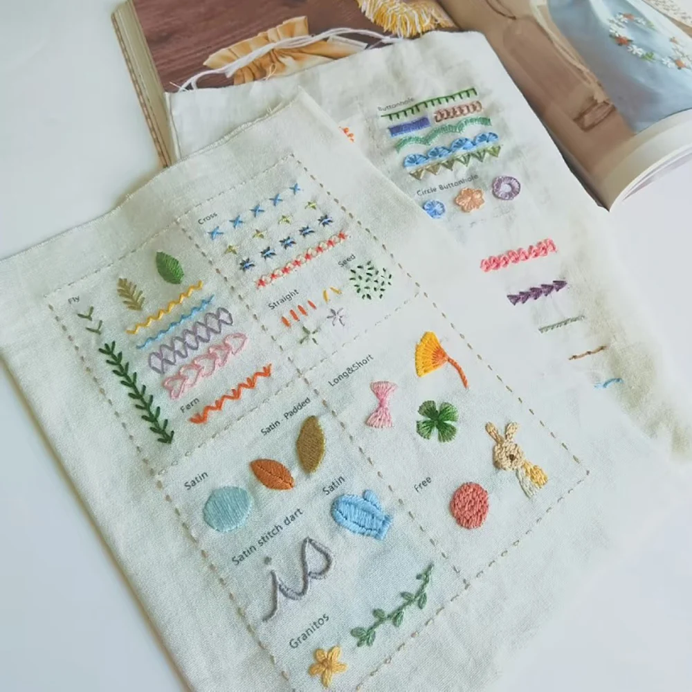 Beginner's Embroidery Sewing Kit with Patterns and Step-by-Step Tutorials