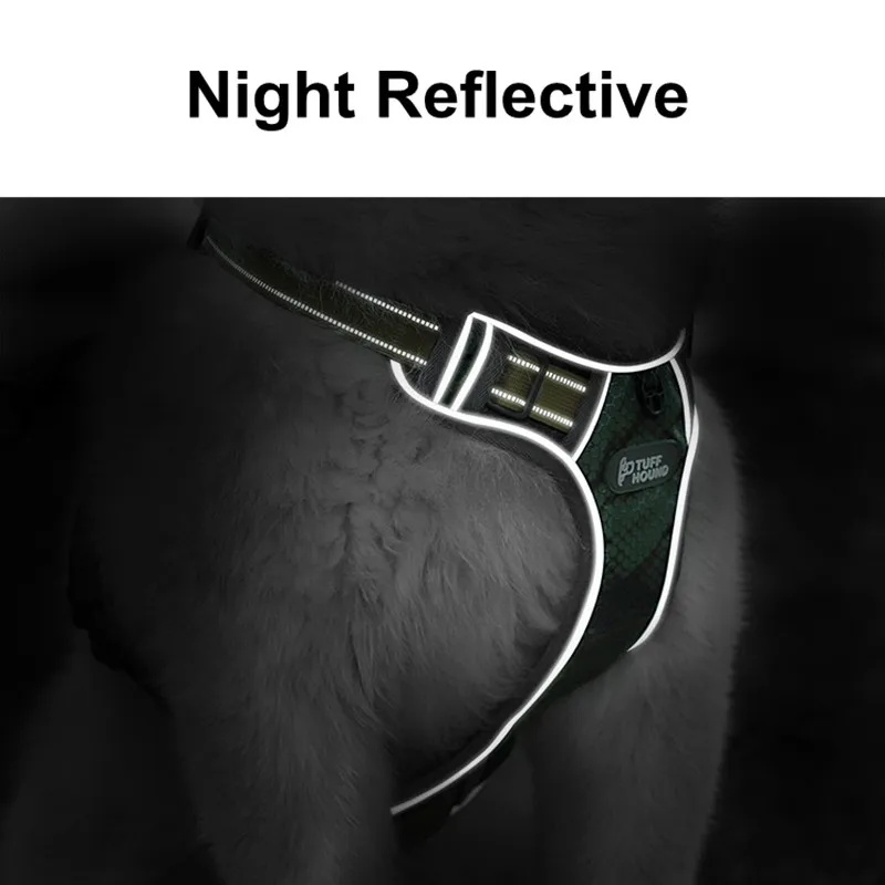 No-Pull Reflective Dog Harness Vest with Handle Anti Burst Front Clip Large Dog Harness for Training Walking Control