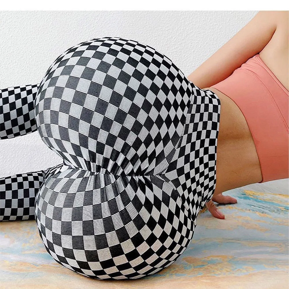 

Peach Hip Seamless Leggings Women's Checkerboard Yoga Pants High Waist Leggins Skinny Fitness Female Gym Tights Sports Trousers