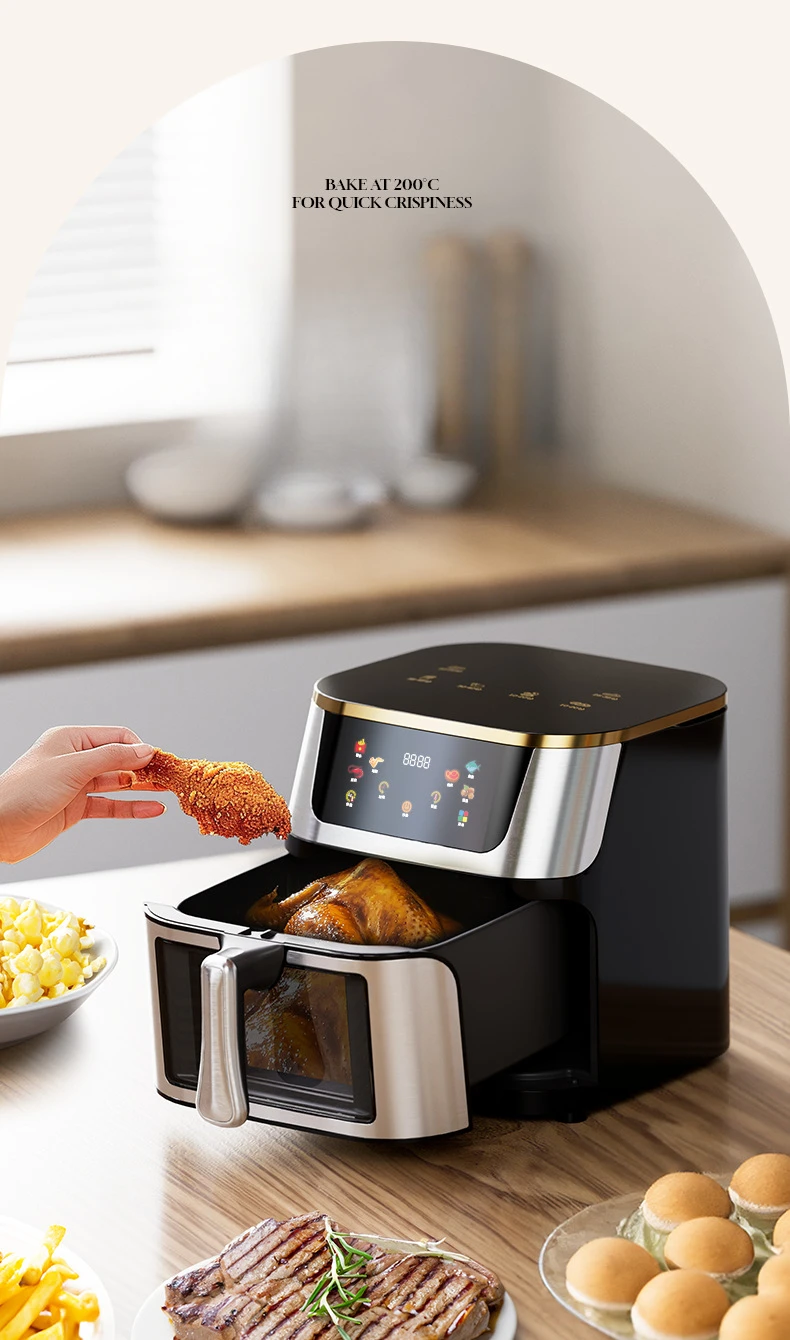 Stainless steel 10L air fryer household large capacity electric fryer 5