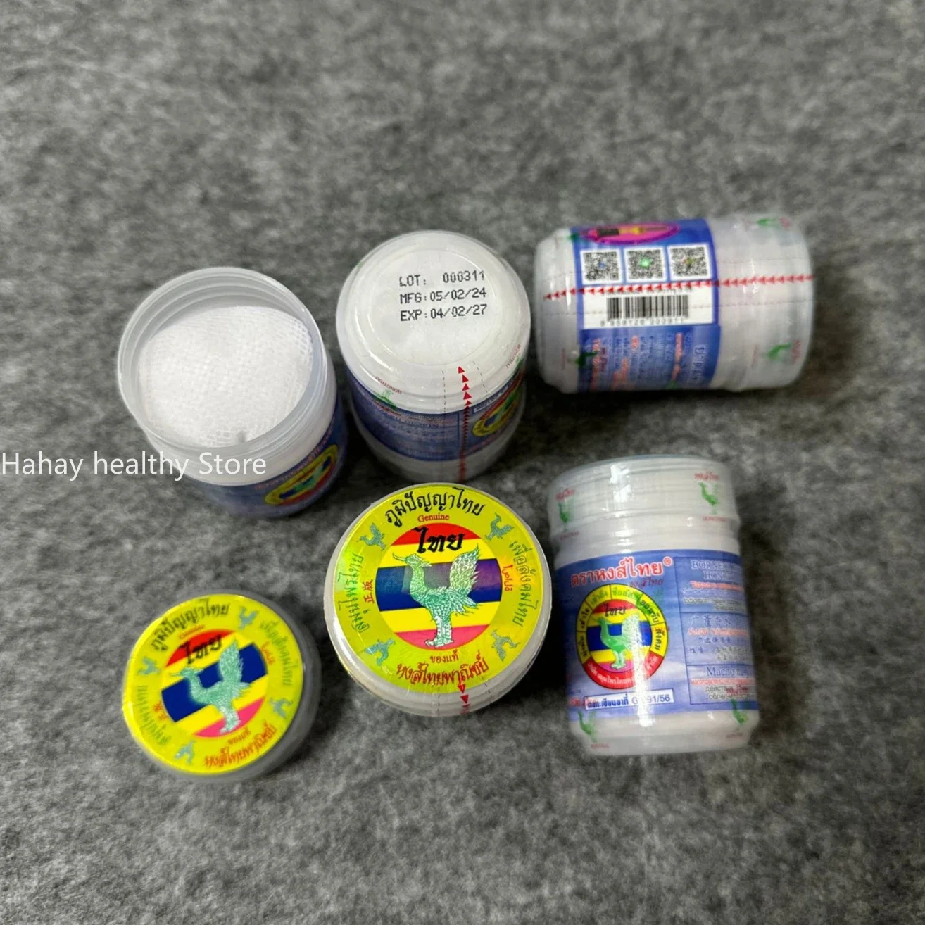 Thai Herbal Inhalant Inhaler Thai Traditional Nose flow carsick refreshing Herbal Inhalation Essence 1pcs