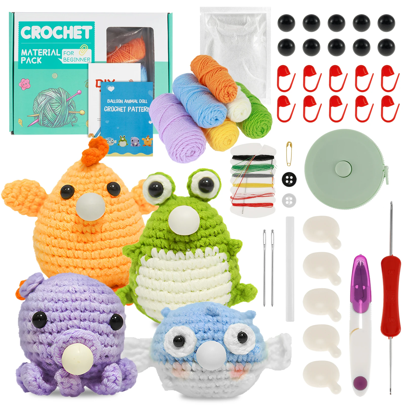 DIY Crochet Craft Set Christmas Crochet Kits Include Crochet Hook, Yarns,  Needle, Instructions, Accessories for Beginner - AliExpress