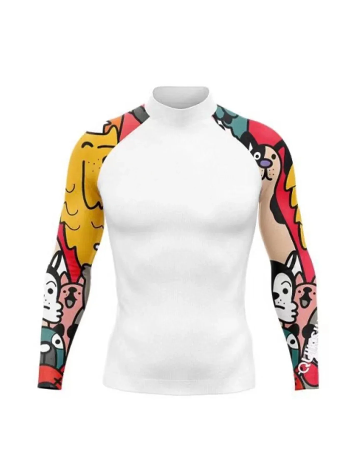Surfing Life Men's Long Sleeve Surf Shirt Rashguard UV Protection Beach Sunwear Swimwear Gym Clothes