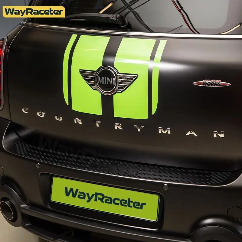 광택 5D 카본 블랙 비닐 데칼 후면 범퍼 트렁크로드 엣지 프로텍터 가드 스티커 MINI Countryman R60 JCW 액세서리