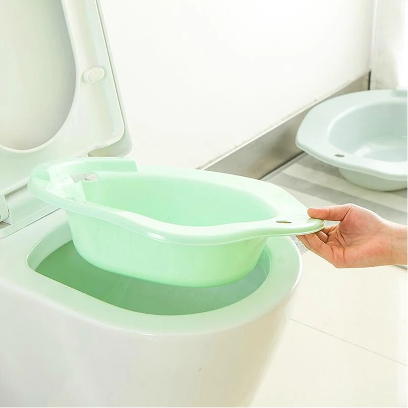 1pc Durable Over Elderly Postpartum Hemorrhoids Patient Toilet Tub Hip Basin Bidet Vaginal Steaming Seat Bath toilet sitz bath basin