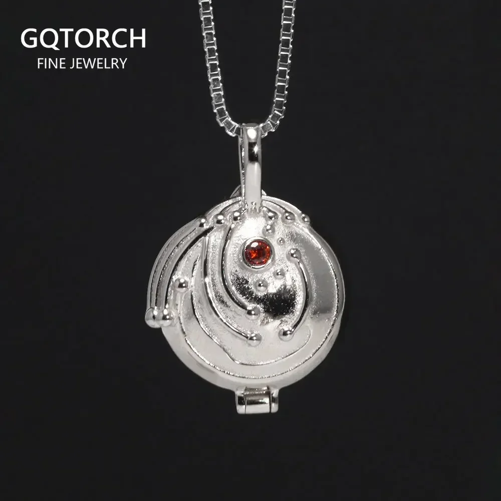 925 Sterling Silver Verbena Elena Necklace Pendant Jewelry Retro Setting Zircon Gemstone Girlfriend Gift