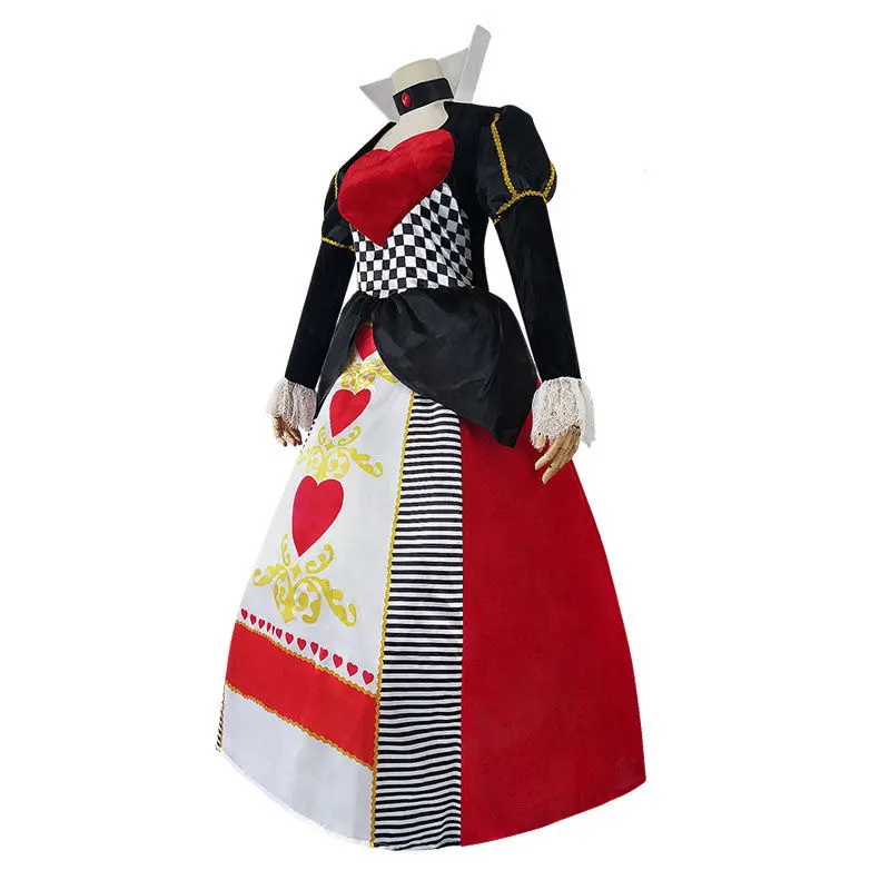 Disney Alice nel paese delle meraviglie costumi Cosplay regina dei cuori  vestito regina rossa donna donna elegante vestito da festa di Halloween  abbigliamento - AliExpress