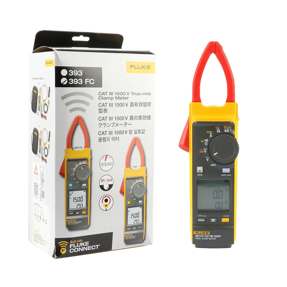 Fluke 393 FC CAT III 1500 V True-RMS Clamp Meter