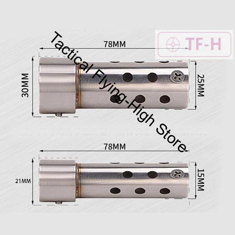 21mm/25mm/30mm/38mm * 78mm Motorrad DB Killer Auspuff Kann Schalldämpfer Einsatz Schallwand S ilencer Noise Sound Eliminator – Detail 1