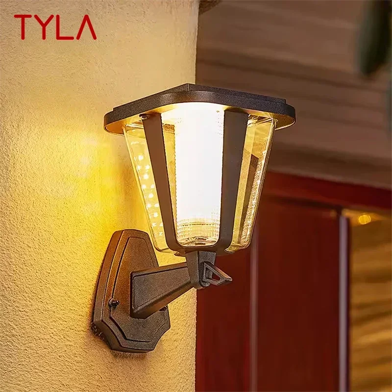 

TYLA Contemporary Solar Outdoor Wall Lamps Simplicity Waterproof Creative Balcony Hallway Courtyard Villa Gate Hotel