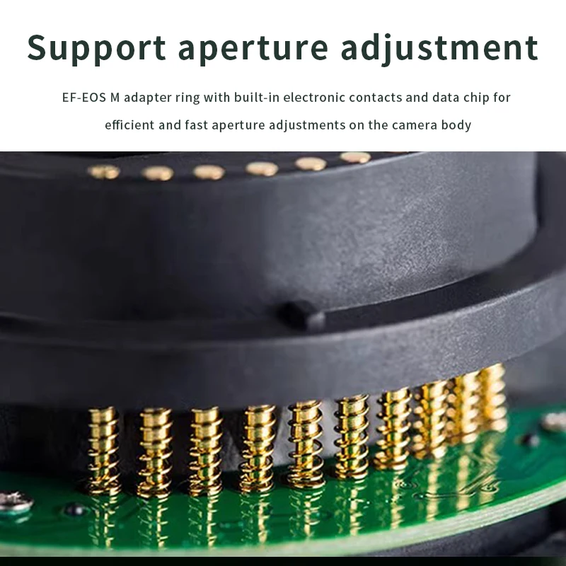 EF-EOS M Lens Adapter Electronic Auto-Focus EF to M Mount Adapter for Canon EF/EF-S Lens to EOS Series Mirrorless Cameras