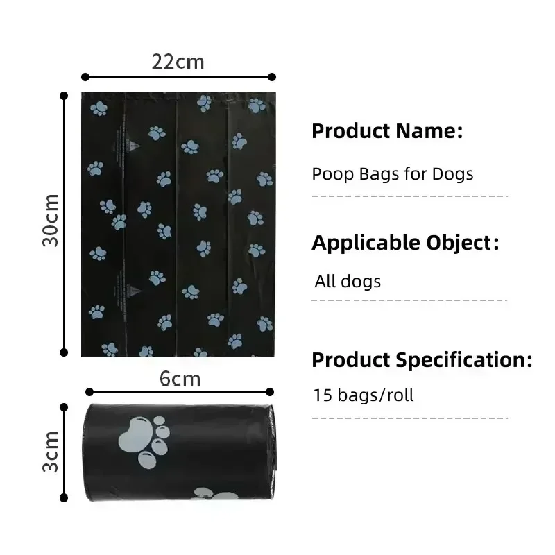 300 Count Dog Poop Bags Rolls,Leakproof Strong Sturdy Poop Bags for Dogs Doggie Cat Pets,Large Dog Waste Trash 8"x12"