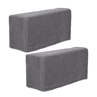 2 Pcs Stretch Comfortable Polyester Sofa Arm Covers Couch Armrest Protectors Recliner Slippers Fabric Decor Accessories 1
