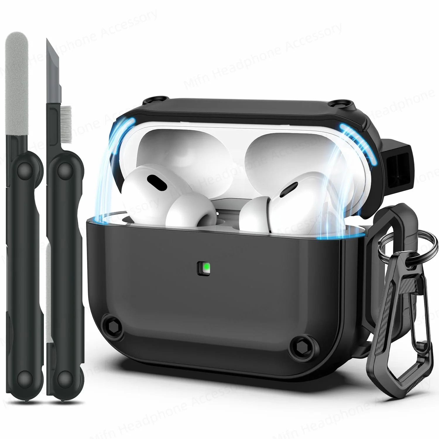 

Для AirPods Pro 2nd Generation чехол с комплектом для очистки Мощная защита от падения Магнитная Крышка для зарядки AirPod Gen 2
