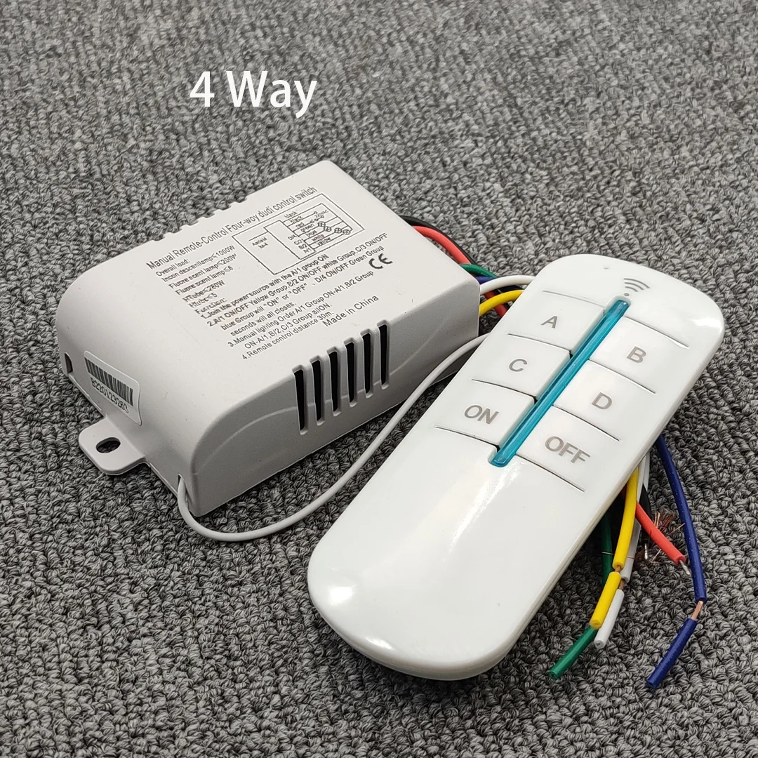 1-2-3-4-Way-ON-OFF-Wireless-Remote-Control-Switch-Digital-Remote ...