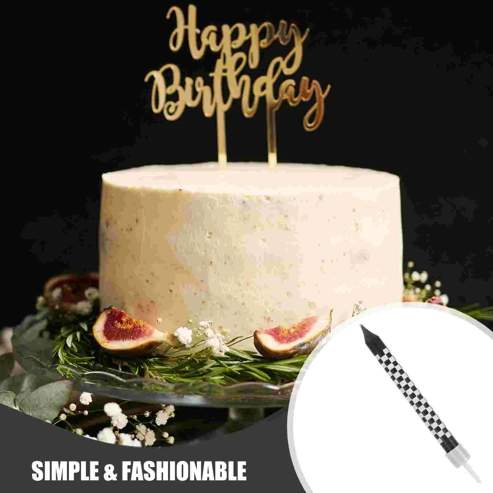 생일 케이크 촛불 토퍼 촛불 장식, 야외 정원 생일 웨딩 파티 홈 장식