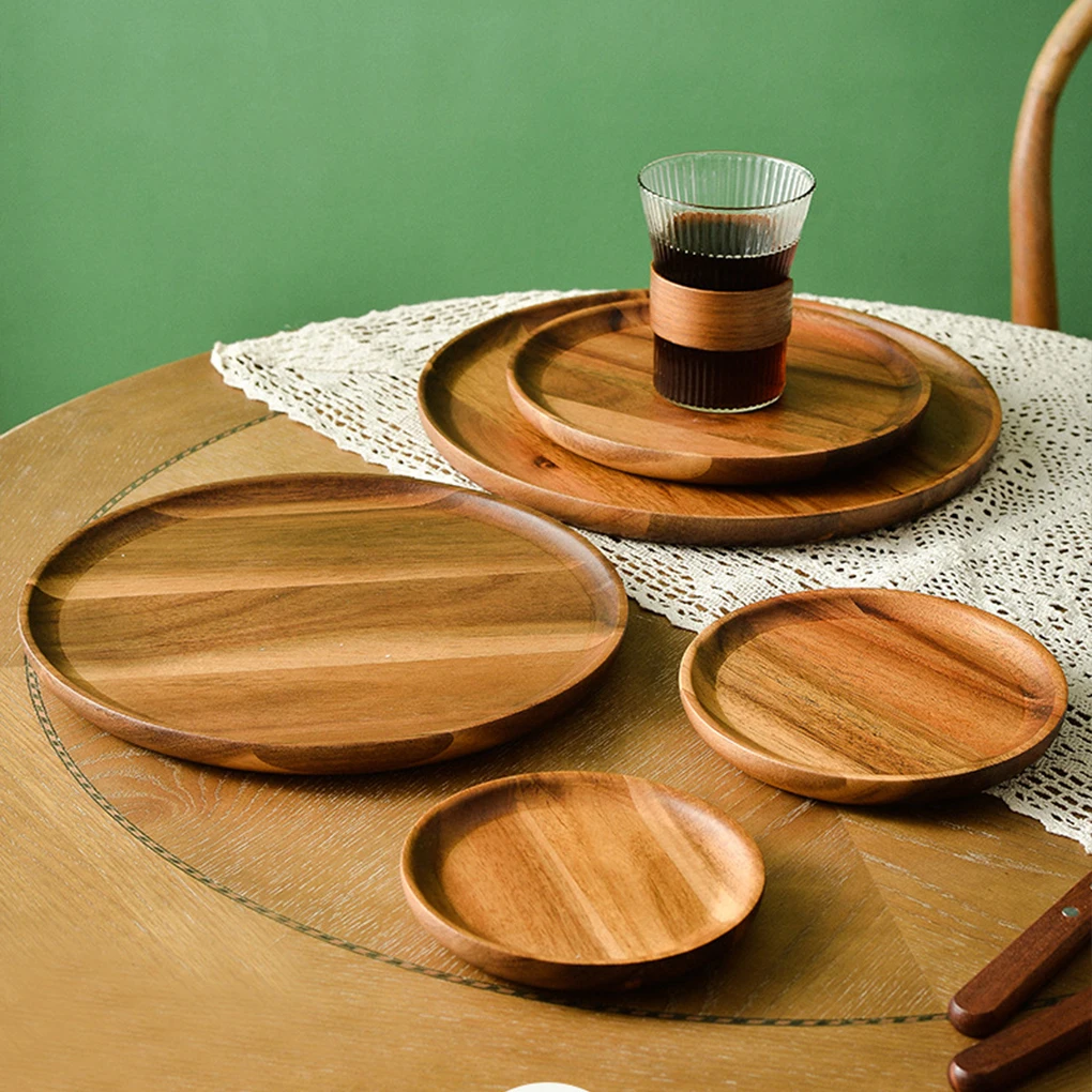 

Деревянная тарелка, широкий ассортимент применений, экологически чистые и прочные легко моющиеся лотки для закусок и десертов