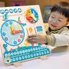 1 Set Kids Montessori Learning Table Clock Easy to Read for Playrooms Teaching Clock Seasons, Months, Days of Week 3