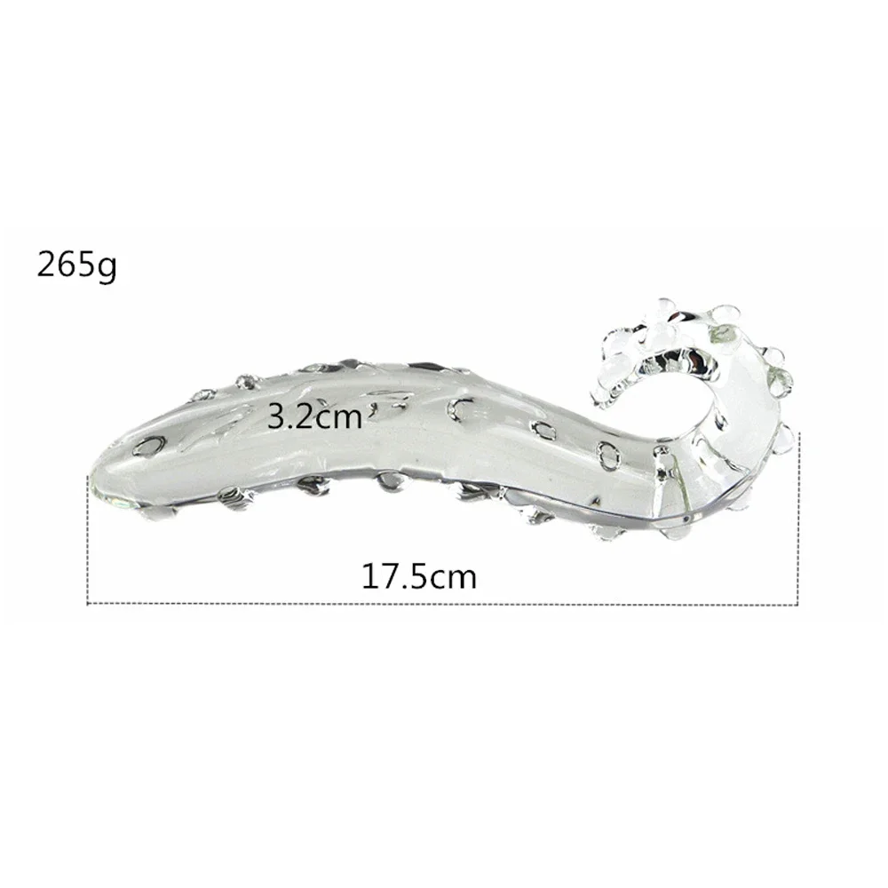 Pink Hippocampus Glass Dildo Realistic Dildo Sex Adults Toys Long Butt Plug Sex Toy Women Glass Anal Plug Adult Toys Sex Toys