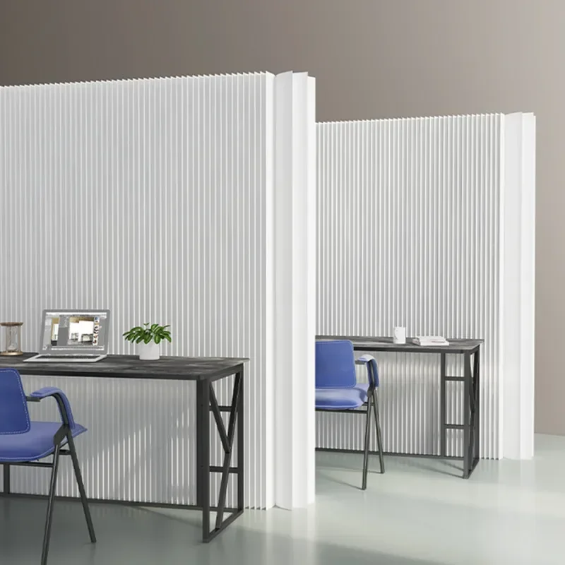Home Decor White Folding Organ Paper Wall Removable Screens & Room Dividers For Office Porch Partition