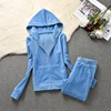 Women's Velvet Tracksuit Two Piece Set 2025 Spring Autumn Women's Zipper Jacket and Slant Pockets Pants Casual Outfit 1