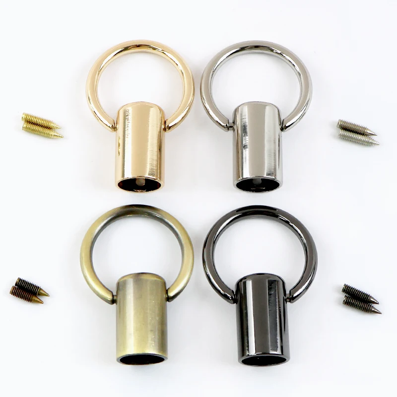 5/10Pcs 12mm Metal Bag Strap Buckles O Ring Tassel Cap Clip Cord Lock Stopper Handbag Chain Hanger Clamp Hook Accessories