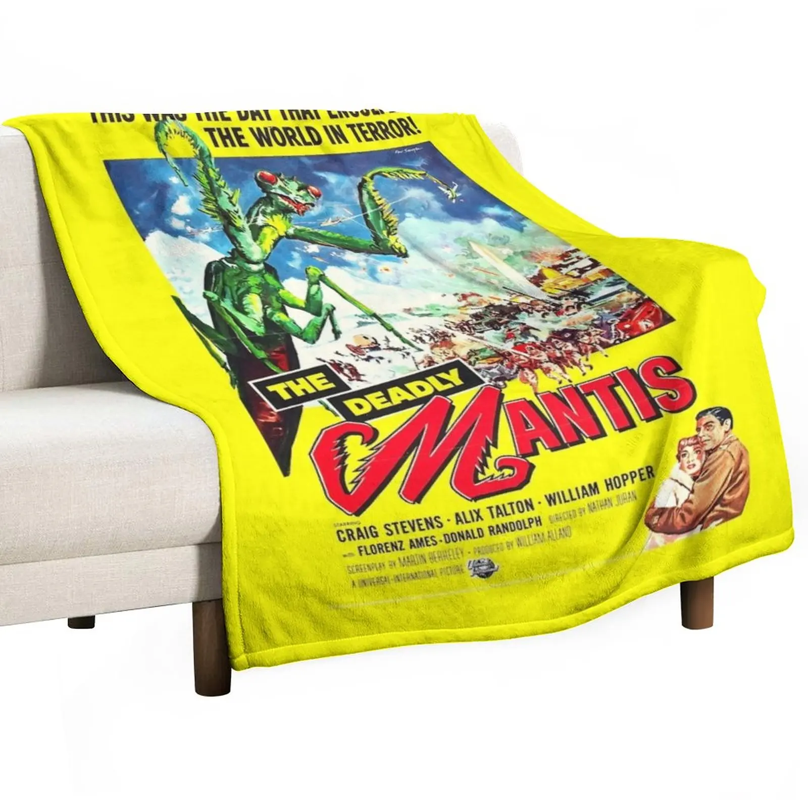 

The Deadly Mantis (1957) - Classic Film Throw Blanket Plaid Hairy Blankets Thin Blankets Retro Blankets