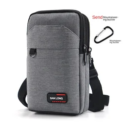 Men's Outdoor Waterproof Tactical Waist and Crossbody Bag (Double zipper Grey B)