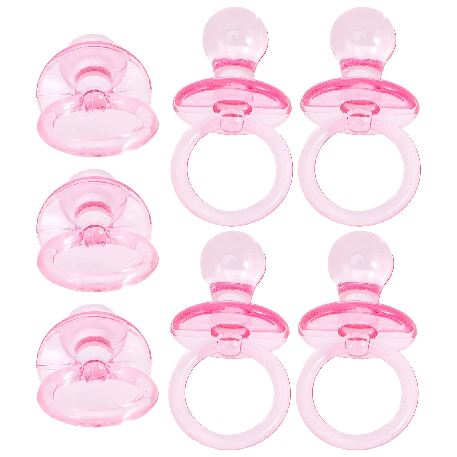 

Preemie Pacifier Baby Shower Prizes Charm Decor Pacifiers for Game Winners Clear Plastic Party Supplies