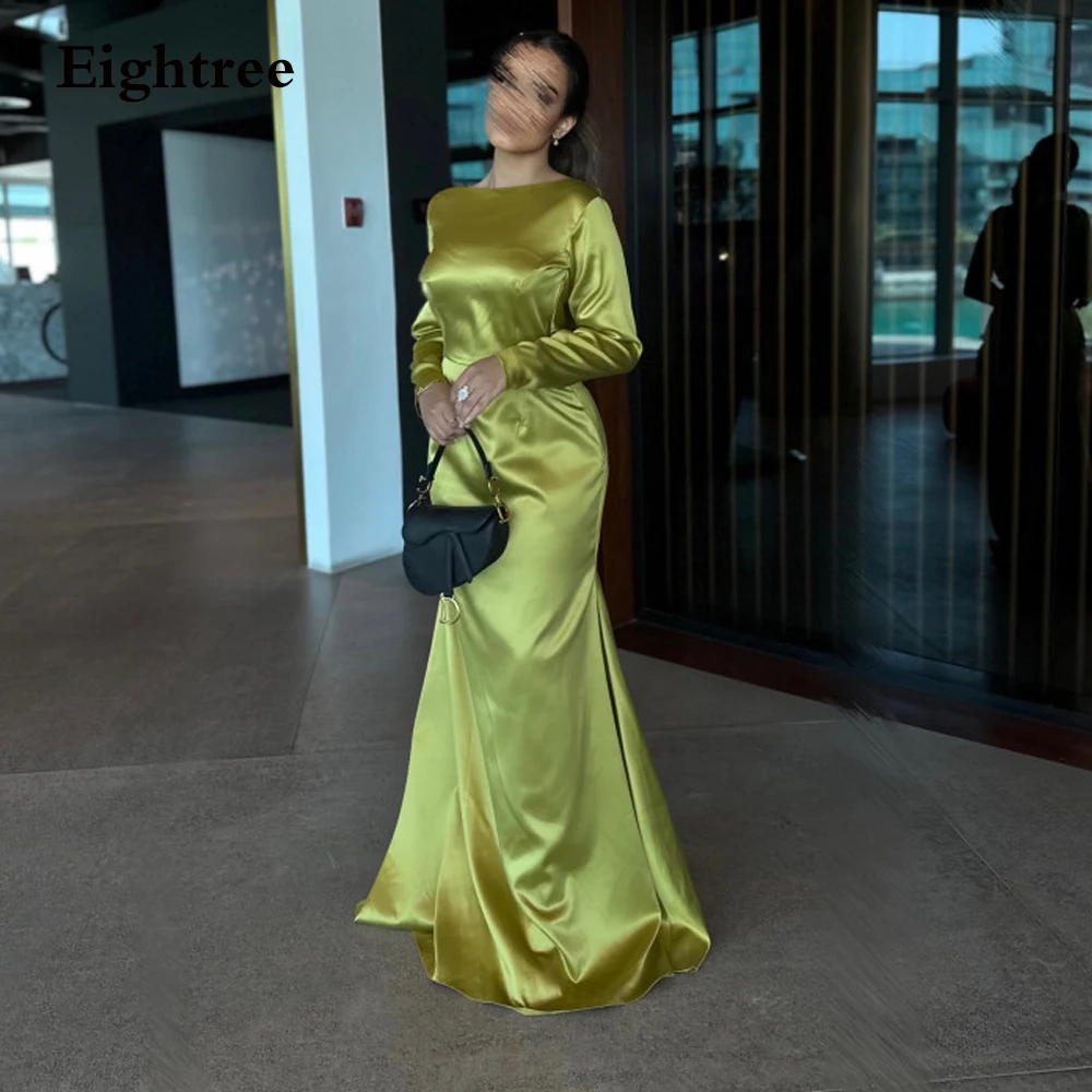 Party Dress Eightree Mermaid Party Dresses for Women Criss Cross Back Long Sleeves Evening Dress Long Prom Gowns