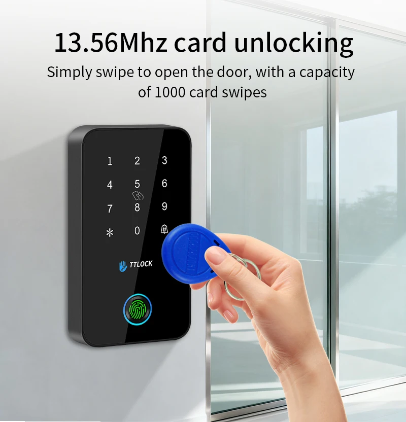 MJ03 13.56Mhz NFC RFID Reader TTLOCK App Bluetooth Fingerprint Lock Support G2 G
