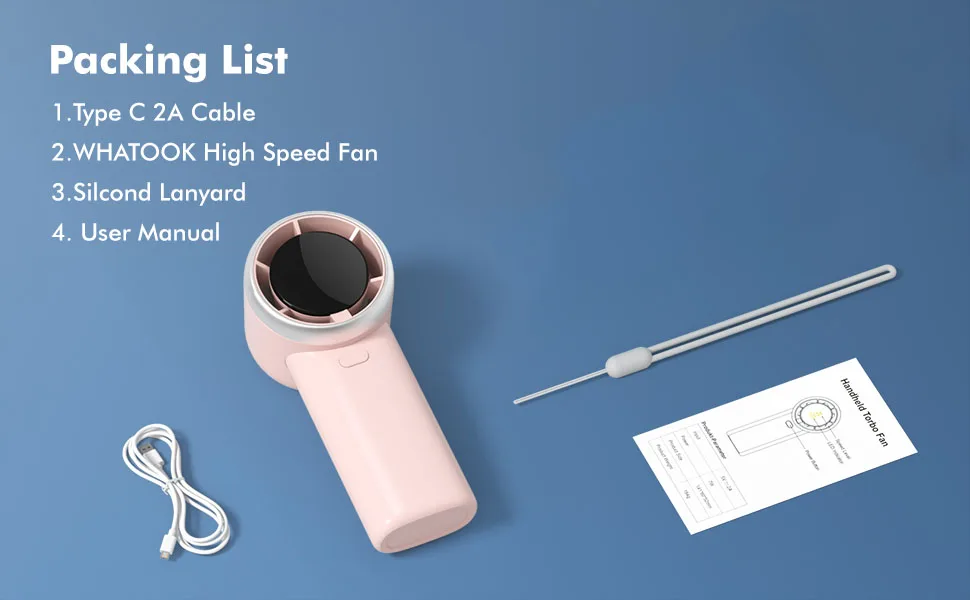 Portable Handheld Turbo Fan 3600MAH Wind Speeds Adjustable Mini Personal Fan Battery Operated Electric Eyelash Fan 4 S3d363a0cf65542fd8ce01662572748b9e