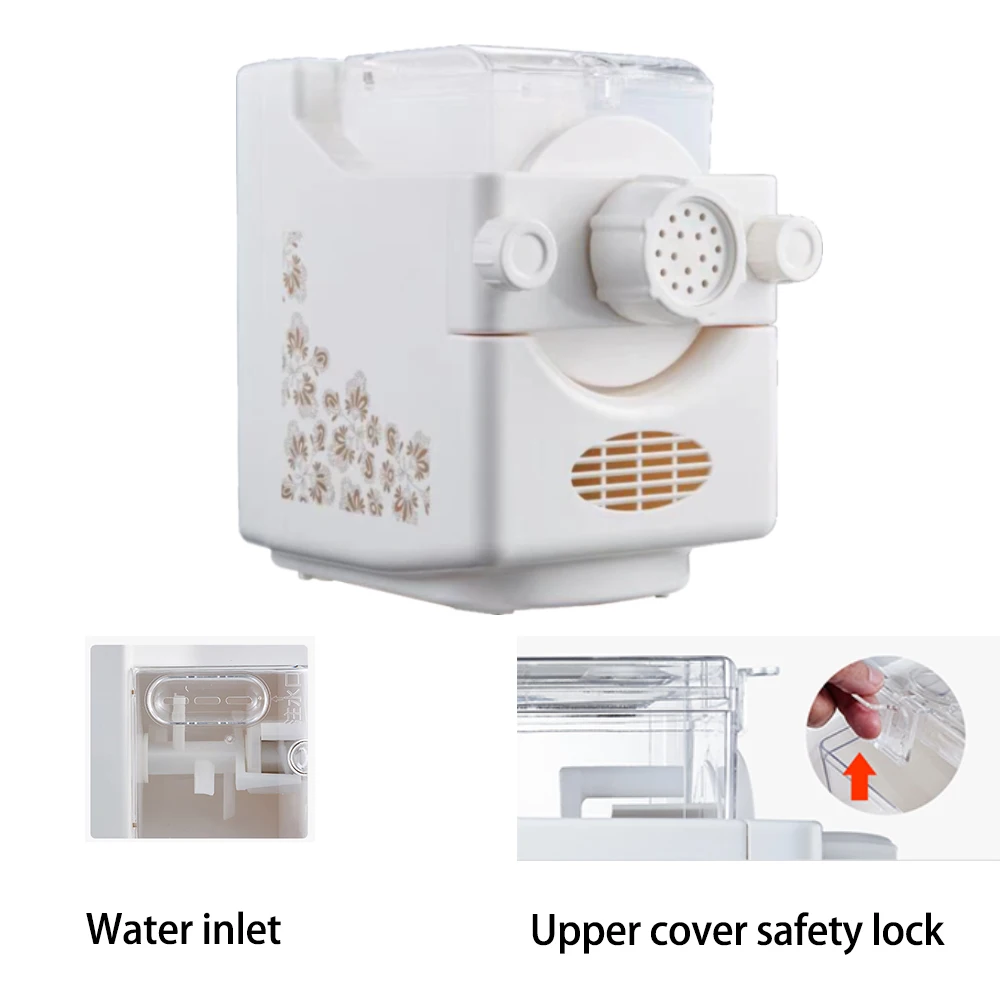 S3d363f3747e0462abfd2422ee81c8ea3J Automatyczna maszyna do robienia makaronu do urządzenie do gotowania makaronu domowego elektryczna do makaronu 160W do Spaghetti 220V narzędzia kuchenne