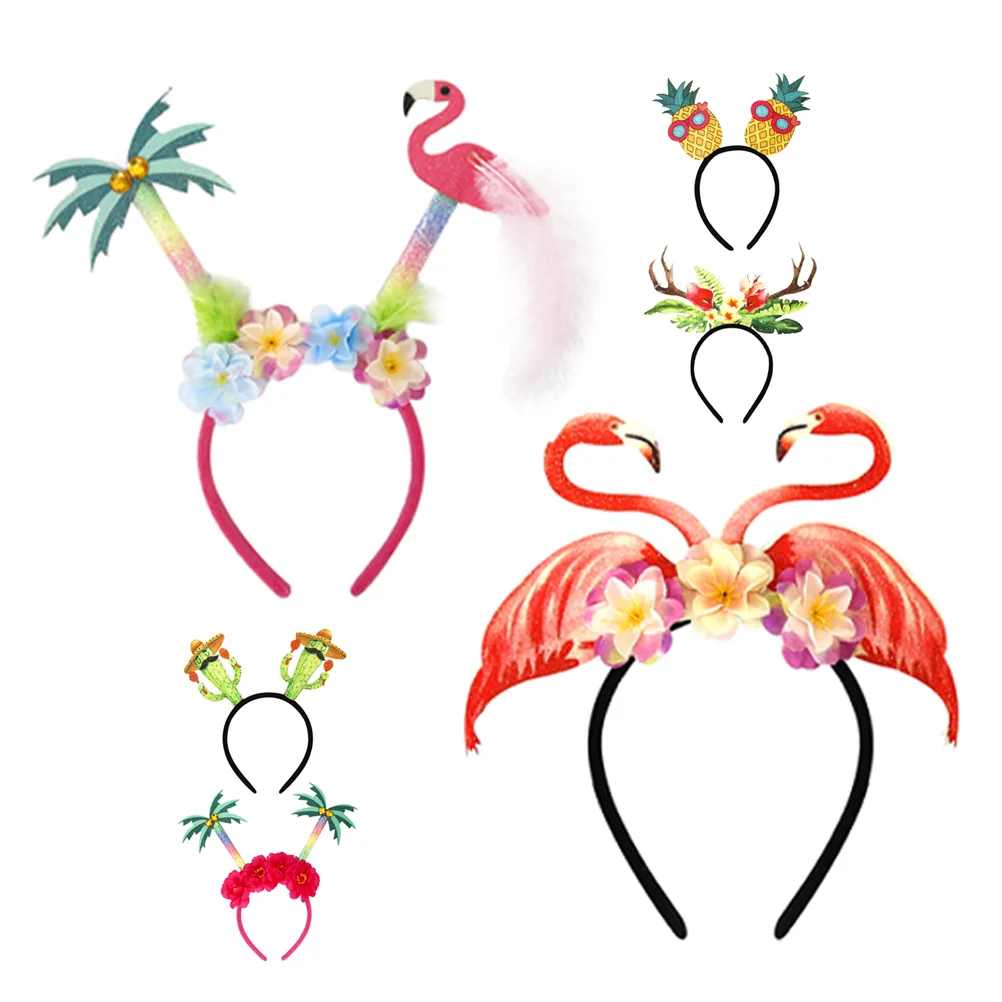 

6 Pcs Hair Ties Summer Headband Party for Hawaiian Headbands Makeup Costume Props Beach Women's