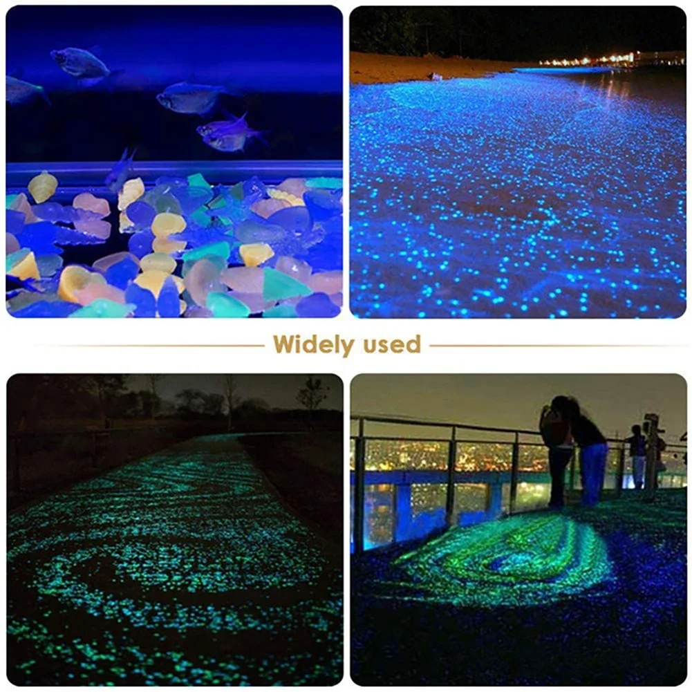 Description Picture 5 of item200Pcs Glow in the Dark Garden Pebbles For Sidewalk Garden Terrace Lawn Garden Patio Fish Tank Aquarium Decoration Glow Stone