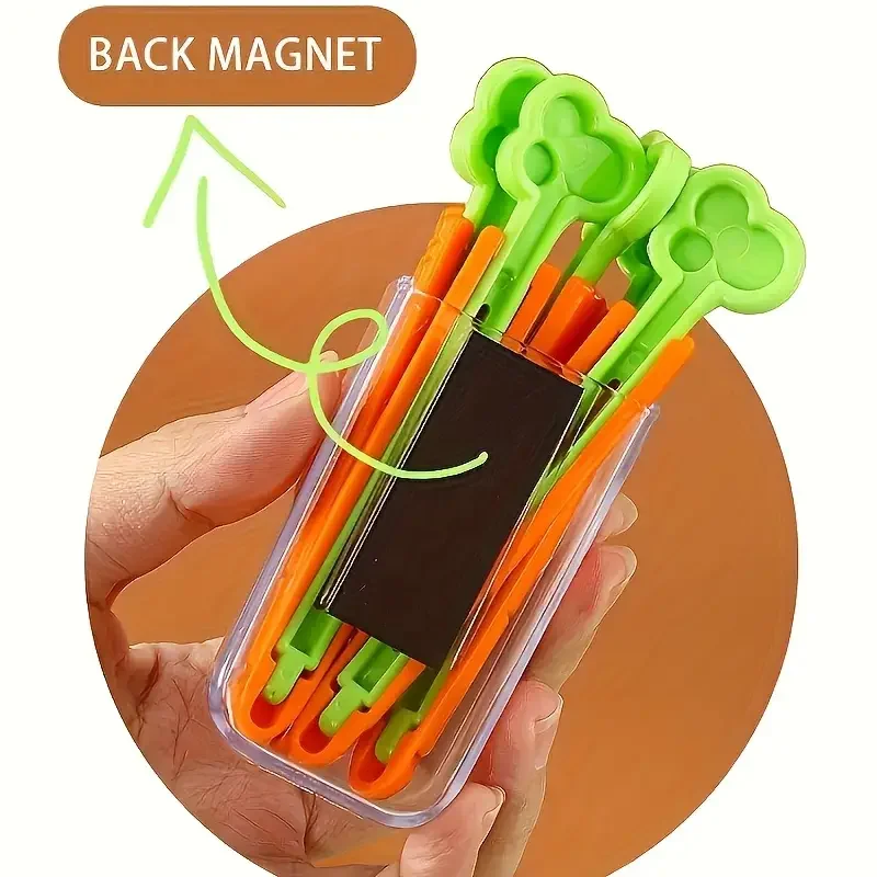 Tulip/Carrot Sealing Clips Storage Box Packaging Clip Storage Box Snack Bag Sealed Moisture-proof Sealing Clip 5pcs sealing clips bag clips bread bag clips kitchen bag clips storage bag clips