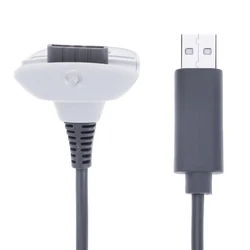 USB Charging Cable for Wireless Controller - 150cm, Black/White (White)
