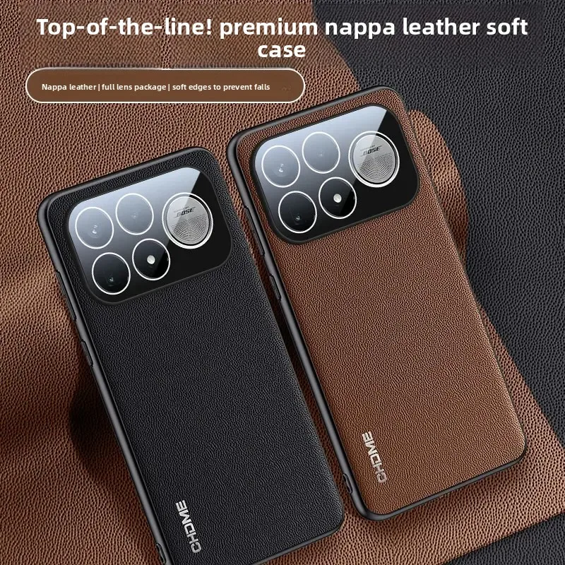 Premium PU Leather Skin Shockproof Protective Back Cover with Camera Lens Film