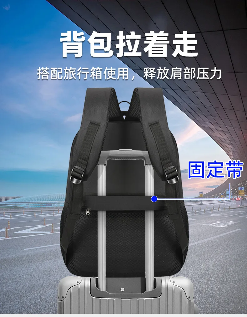 Rucksack Student Schultasche Russische Reiserucksack Koreanische Version Unisex Casual Laptoptasche Verdicken Doppelte Umhängetaschen – Detail 12
