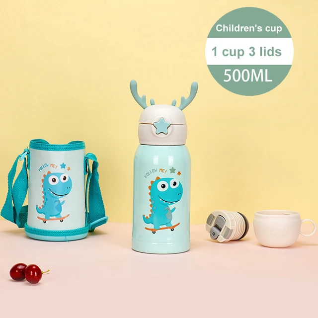 UOOHA Littles Coffee Vacuum Cup Thermos Bottle Children's Water Bottle  450Ml