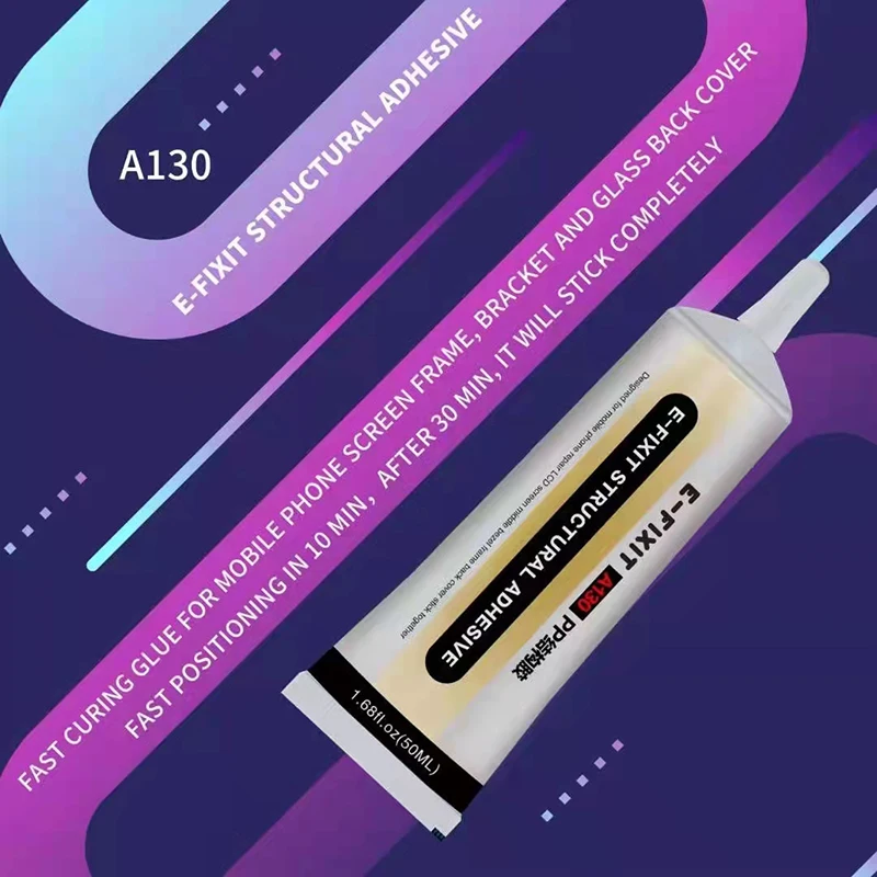 Mobile Phone Adhesive E-FIXIT A130PPD50ML Quick Curing Adhesive Suitable for Repairing The Back Cover of The Touch Screen Shell Frame of Mobile Phones