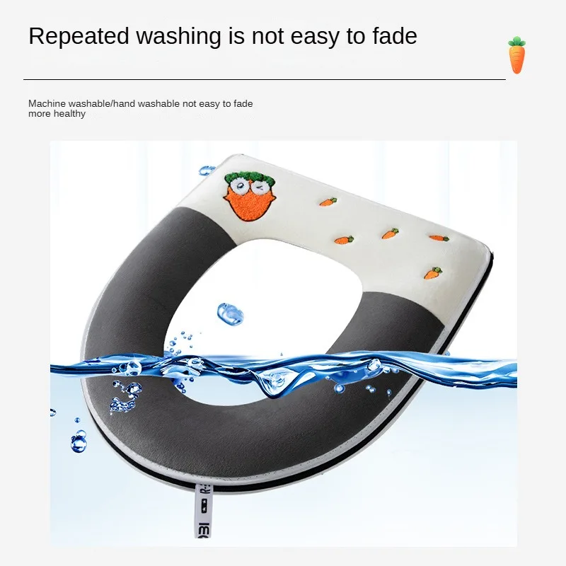 New Thick soft Toilet Mat Autumn Winter Universal case for Toilet Cushion WC Cape Warm Home Bathroom Potty Accessories pad Cover 2