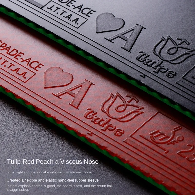 Tulpe Tulip Peach A Ping Pong Ball Adhesive High Elasticity Reverse Glue Arc Fast Attack Control Cake Sponge