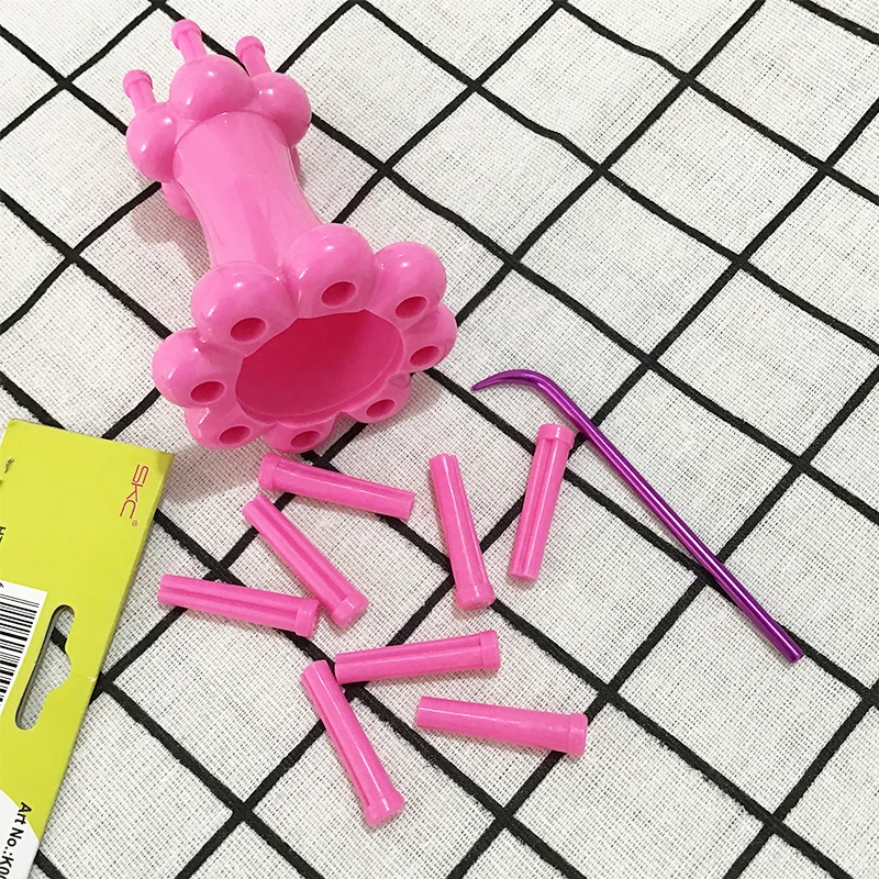 Double Head French Yarn Random Color Plastic Knitter Knitting Doll Craft Spool Loom With Crochet Hook Knitter Loom Maker