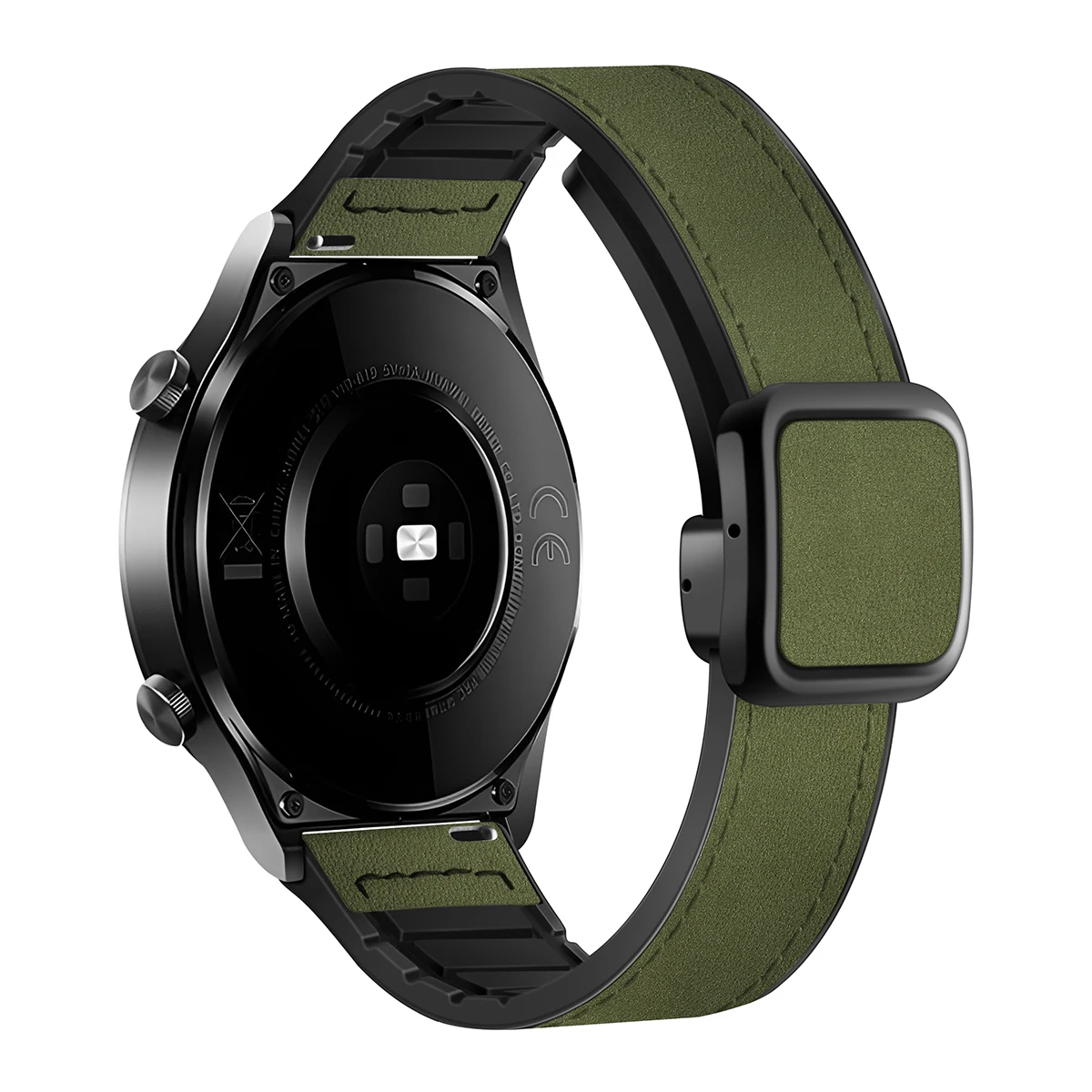 Premium Leather Silicone Magnetic Buckle Strap - Universal 22mm/20mm Wristband Bracelet Accessory