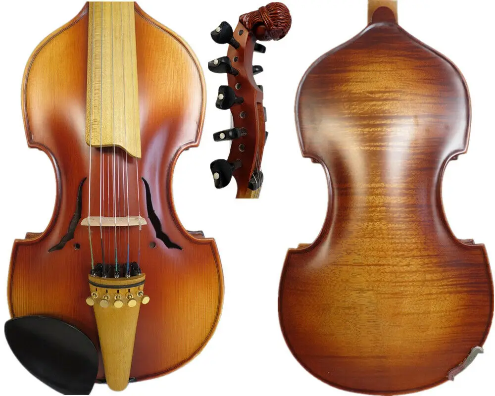 Baroque style SONG maestro 5X5 strings 14" Viola d&rsquo;Amore, whole maple #15200